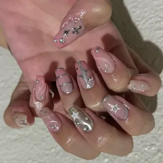 ネイル パラあり！フィルイン 美フォルムのネイルデザイン