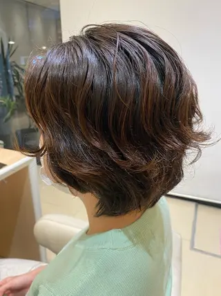 ショート パーマ 🩵波巻き／ツイスパ HARU💎のヘアスタイル