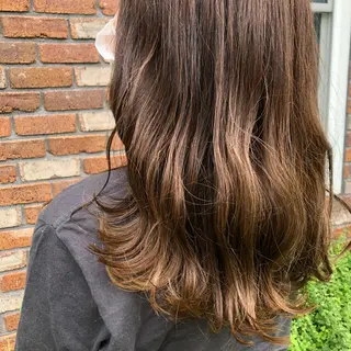 セミロング かわい りなのヘアスタイル