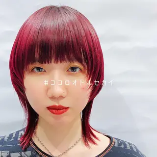 ミディアム カラー レイヤーカット// メイのヘアスタイル