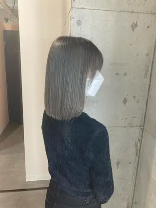 ミディアム カラー 髪質改善.縮毛矯正 ×韓国ヘアyukiのヘアスタイル