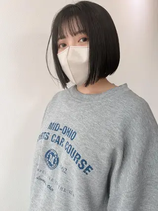 ミディアム カラー ヨシモトリョウ 髪質改善/美髪のヘアスタイル