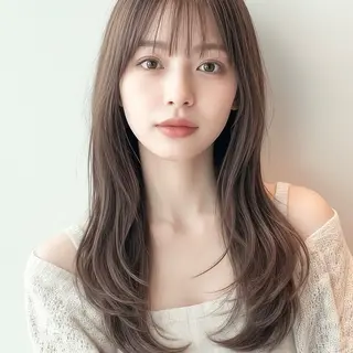 セミロング カラー ete カイエダのヘアスタイル