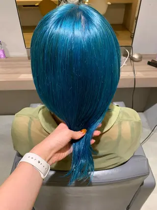 ミディアム カラー 美髪・シールエクステ ホソタニリョウコのヘアスタイル