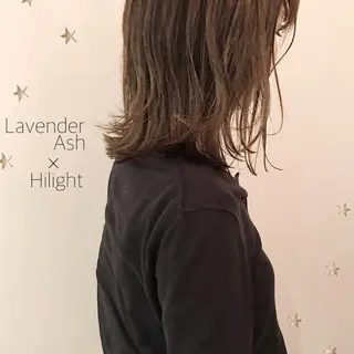 ミディアム カラー 市川 千夏のヘアスタイル