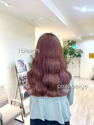 ロング カラー ゆさこのか ダブルカラー／縮毛のヘアスタイル