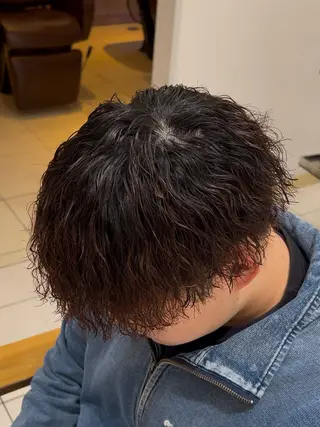 ショート パーマ メンズ メンズ特化/勝田駅/ 佐和駅/鈴木輝瑠/のヘアスタイル