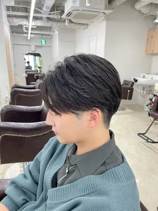 パーマ メンズ 新宿/韓国ヘア/ 髪質改善ストレートのヘアスタイル