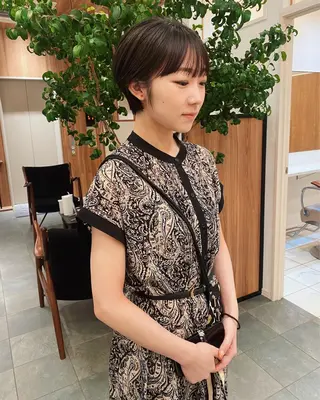 ショート カラー パーマ 🍃服部 雅哉🍃銀座◎のヘアスタイル