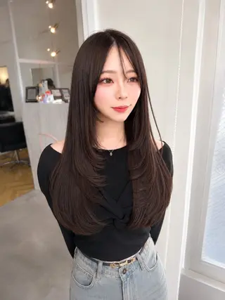 ロング 韓国レイヤー🇰🇷 美髪縮毛矯正🫧拓海のヘアスタイル
