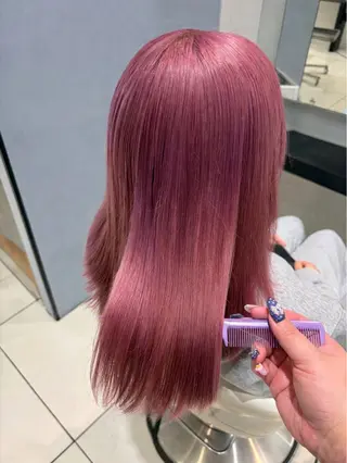 セミロング カラー 💞暖色カラー 💞risaのヘアスタイル