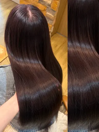 ロング カラー 髪質改善Wカラー ウルトワのアユカのヘアスタイル