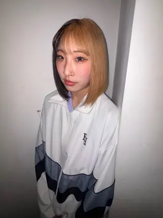 ミディアム カラー IO/ブリーチカラー 特化美容師✨のヘアスタイル