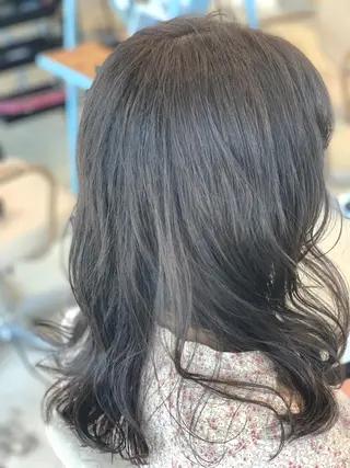 セミロング カラー 北川 拓也のヘアスタイル
