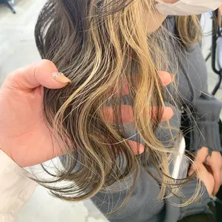 セミロング カラー ヘアアレンジ 🎀暖色カラー🎀 ♡yurika♡のヘアスタイル