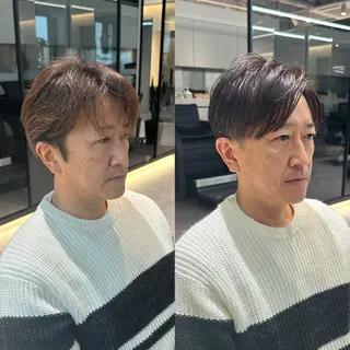 メンズ 縮毛矯正 美容室のヘアスタイル