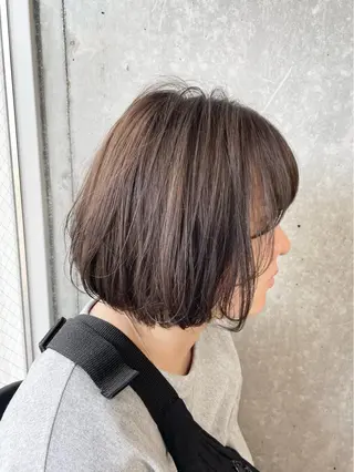 ミディアム カラー メンズモテパーマ💙 fuwaのヘアスタイル