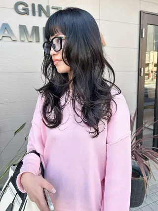 ロング ナカジマ ナナのヘアスタイル