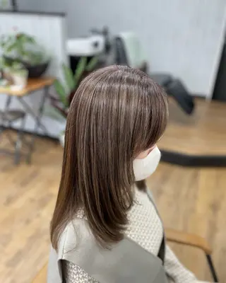 セミロング カラー 【hair mic】 植田隆文のヘアスタイル