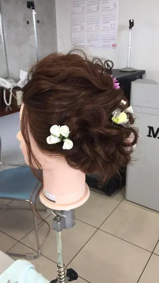 ヘアアレンジ ハイトーン×髪質改善 KENTAのヘアスタイル