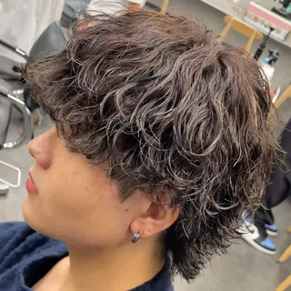 ミディアム パーマ ヘアアレンジ メンズ fifth 石川 凪のヘアスタイル