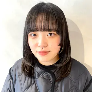 ミディアム パーマ デザインカラー/パー マ🦖外岡咲希🦖のヘアスタイル