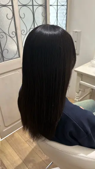 セミロング カラー 似合わせ 顔周りYUUGAのヘアスタイル
