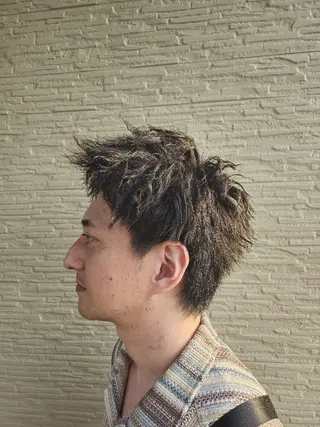 パーマ メンズ 荒井 琢人のヘアスタイル