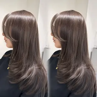 ロング カラー 🎀レイヤー×透明感 ×髪質改善🎀米田のヘアスタイル