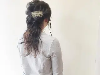 ミディアム セミロング ロング ヘアアレンジ nike にけのヘアスタイル