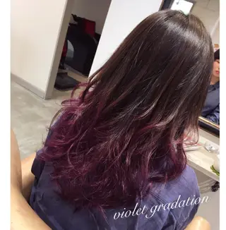 セミロング カラー パーマ ヘアアレンジ 韓国♡ハイライト ♡YURIのヘアスタイル