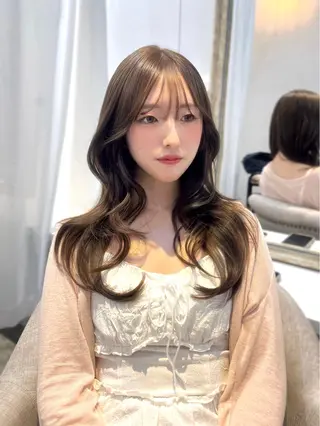 セミロング トレンド韓国モテヘア Natsuki🌛のヘアスタイル