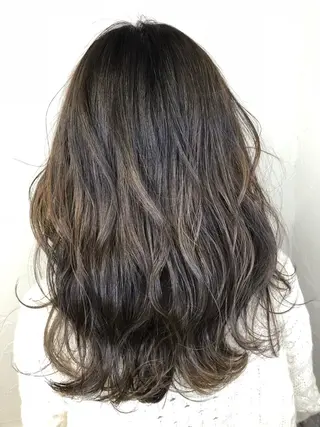 セミロング カラー 髪質改善/レイヤー ストウシンゴのヘアスタイル