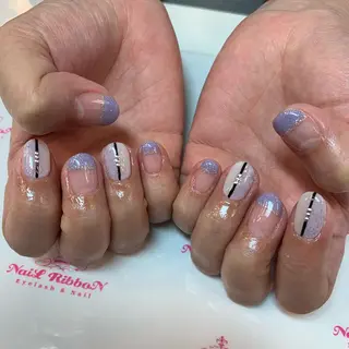 ネイル ネイルリボン 受付スタッフのネイルデザイン