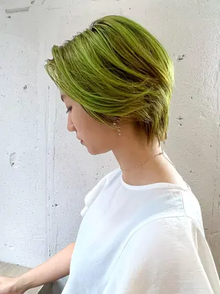 ショート カラー ヘアアレンジ WATARU🔥／ 外国人風ハイライトのヘアスタイル