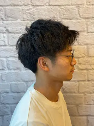 ミディアム パーマ メンズ 【メンズカット】 黒田美穂のヘアスタイル