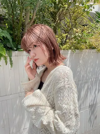 ミディアム カラー ヘアアレンジ 前田 陽南子のヘアスタイル