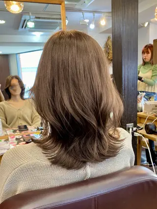 ミディアム カラー 似合わせレイヤー 🇰🇷荒木洋文のヘアスタイル