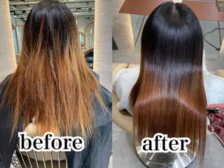 セミロング 🌹圧倒的な縮毛矯正 🌹篠崎祥吾のヘアスタイル