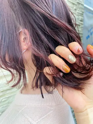 ミディアム カラー 透明感カラーブリーチ 🌼シゲモトアヤ🌼のヘアスタイル