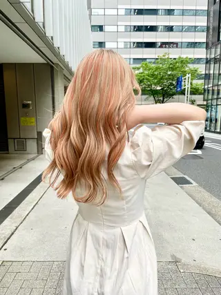 セミロング カラー ミユル/ 盛れるエクステ🎀✨のヘアスタイル