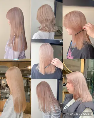 ロング カラー 似合わせベージュ 🍯ayumi🍯のヘアスタイル