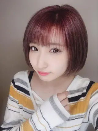 ミディアム カラー ミヤザキ コージのヘアスタイル