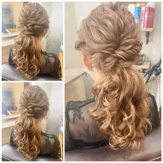 ロング ヘアアレンジ 田井中 悠紀のヘアスタイル