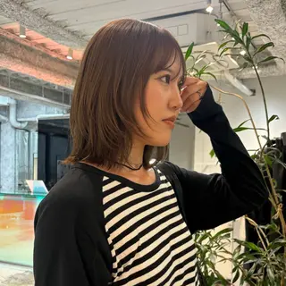 ミディアム カラー ANY Nodokaのヘアスタイル