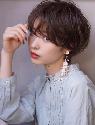 ショート カラー パーマ Lino by hoNuaのヘアスタイル
