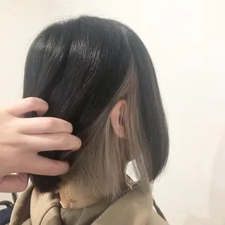 ミディアム カラー 無料カットモデル募集 BLINK京橋店のヘアスタイル