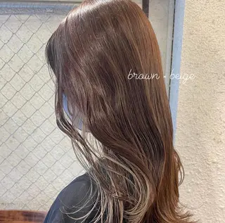 ロング カラー ヘアアレンジ 押切 響 のヘアスタイル