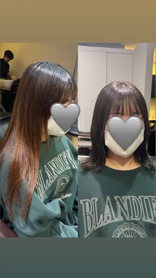 ミディアム trewa はるのヘアスタイル