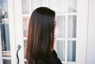 セミロング カラー 足立 悠輔のヘアスタイル